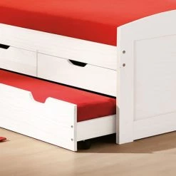 Schlussverkauf 💯 Inter Link Funktionsbett Mit 2 Liegeflächen 3 Schubladen Kinderbett Gästebett Sofabett Ulli Massivholz Weiß 90 X 200 Cm Inkl. Lattenrost ⭐ -Günstiges Interlink Geschäft unnamed file 10