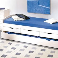 Schlussverkauf 💯 Inter Link Funktionsbett Mit 2 Liegeflächen 3 Schubladen Kinderbett Gästebett Sofabett Ulli Massivholz Weiß 90 X 200 Cm Inkl. Lattenrost ⭐ -Günstiges Interlink Geschäft unnamed file 13