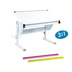 Top 10 🔔 Inter Link Ergonomischer Schreibtisch Schühlerschreibtisch Kindertisch Matts 3 In 1 Weiss Höhenverstellbar Neigbar ✔️