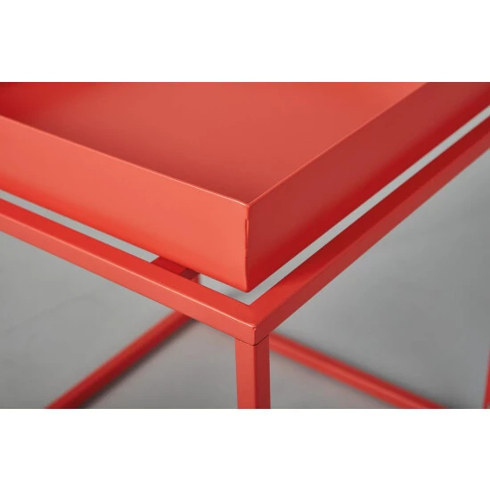 Angebote 🌟 Inter Link Beistelltisch Orange Metall Wohnzimmer In- Und Outdoor Geeignet 🔥 6 Angebote 🌟 Inter Link Beistelltisch Orange Metall Wohnzimmer In- Und Outdoor Geeignet 🔥 – Bild 4