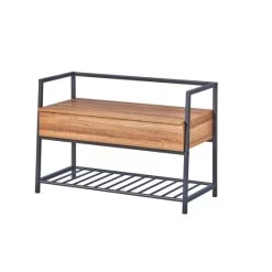 Budget ⭐ Inter Link Schuhbank Sitzbank 👟 Shoeplace Eiche Nachbildung Anthrazit Stauraum Schuhregal Eingangsbereich ⭐