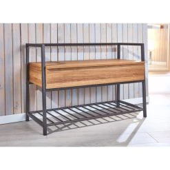 Budget ⭐ Inter Link Schuhbank Sitzbank 👟 Shoeplace Eiche Nachbildung Anthrazit Stauraum Schuhregal Eingangsbereich ⭐ -Günstiges Interlink Geschäft unnamed file 237