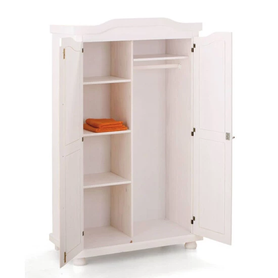 Budget 😉 Inter Link Schrank Im Landhausstil Kleiderschrank Schlafzimmerschrank Schlafzimmer Hedda Massivholz Weiß 2 Türen 🔥 4 Budget 😉 Inter Link Schrank Im Landhausstil Kleiderschrank Schlafzimmerschrank Schlafzimmer Hedda Massivholz Weiß 2 Türen 🔥 – Bild 2