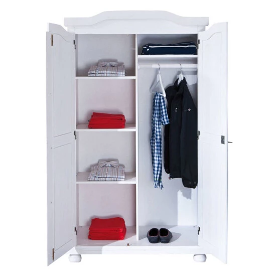 Budget 😉 Inter Link Schrank Im Landhausstil Kleiderschrank Schlafzimmerschrank Schlafzimmer Hedda Massivholz Weiß 2 Türen 🔥 5 Budget 😉 Inter Link Schrank Im Landhausstil Kleiderschrank Schlafzimmerschrank Schlafzimmer Hedda Massivholz Weiß 2 Türen 🔥 – Bild 3