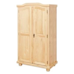 Rabatt ✔️ Inter Link Kleiderschrank Schlafzimmerschrank Schlafzimmer Landhausschrank Genf Massivholz Natur 2 Türen 👏