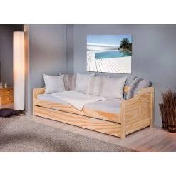 Auslauf 😉 Inter Link Interlink Bett 90x200 Cm Kinderbett Funktionsbett Sofabett Massivholzbett Gästebett Natur 😉 -Günstiges Interlink Geschäft unnamed file 373