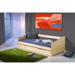 Auslauf 😉 Inter Link Interlink Bett 90x200 Cm Kinderbett Funktionsbett Sofabett Massivholzbett Gästebett Natur 😉 -Günstiges Interlink Geschäft unnamed file 377