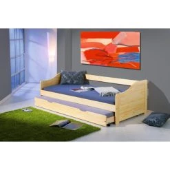 Auslauf 😉 Inter Link Interlink Bett 90x200 Cm Kinderbett Funktionsbett Sofabett Massivholzbett Gästebett Natur 😉 -Günstiges Interlink Geschäft unnamed file 378