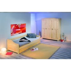 Auslauf 😉 Inter Link Interlink Bett 90x200 Cm Kinderbett Funktionsbett Sofabett Massivholzbett Gästebett Natur 😉 -Günstiges Interlink Geschäft unnamed file 379