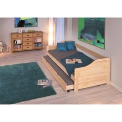 Auslauf 😉 Inter Link Interlink Bett 90x200 Cm Kinderbett Funktionsbett Sofabett Massivholzbett Gästebett Natur 😉 -Günstiges Interlink Geschäft unnamed file 380