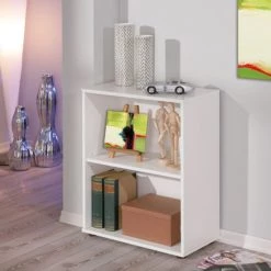 Budget ⭐ Inter Link Regal Bücherregal Büroregal Büro Wohnzimmer Arco MDF Weiß 1 Boden ⌛ -Günstiges Interlink Geschäft unnamed file 395