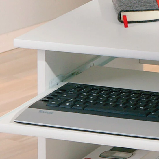 Aktion ❤️ Inter Link Schreibtisch Computertisch PC-Tisch Pepe MDF Weiß Büro Büromöbel Bürotisch Auf Rollen 🔔 6 Aktion ❤️ Inter Link Schreibtisch Computertisch PC-Tisch Pepe MDF Weiß Büro Büromöbel Bürotisch Auf Rollen 🔔 – Bild 4