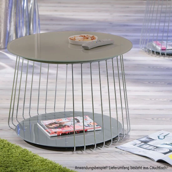 Neu 👍 Inter Link Design Beistelltisch Couchtisch Riva Cappuccino Glas Metall 🌟 9 Neu 👍 Inter Link Design Beistelltisch Couchtisch Riva Cappuccino Glas Metall 🌟 – Bild 7