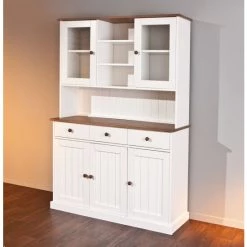 Bester Verkauf 🔥 Inter Link Buffet Küchenschrank Esszimmer Westerland 6.2. Massivholz Weiss Sepia Braun 🔔 -Günstiges Interlink Geschäft unnamed file 449