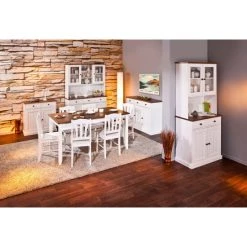 Bester Verkauf 🔥 Inter Link Buffet Küchenschrank Esszimmer Westerland 6.2. Massivholz Weiss Sepia Braun 🔔 -Günstiges Interlink Geschäft unnamed file 450