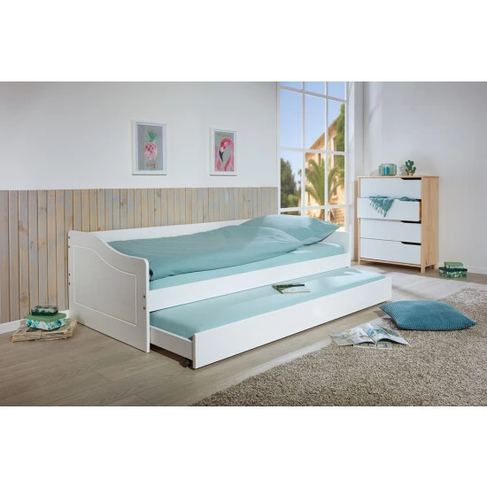 Bestpreis ❤️ Inter Link Sofabett Mit 2 Liegeflächen Funktionsbett Malte Massivholz Weiss 90 X 200 Cm Inkl. Extra Gästeliege 😀 7 Bestpreis ❤️ Inter Link Sofabett Mit 2 Liegeflächen Funktionsbett Malte Massivholz Weiss 90 X 200 Cm Inkl. Extra Gästeliege 😀 – Bild 5