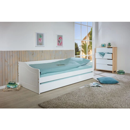 Bestpreis ❤️ Inter Link Sofabett Mit 2 Liegeflächen Funktionsbett Malte Massivholz Weiss 90 X 200 Cm Inkl. Extra Gästeliege 😀 8 Bestpreis ❤️ Inter Link Sofabett Mit 2 Liegeflächen Funktionsbett Malte Massivholz Weiss 90 X 200 Cm Inkl. Extra Gästeliege 😀 – Bild 6