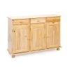 Bester Verkauf 👍 Inter Link Kommode Anrichte Sideboard Holzkommode Abaco Massivholz Natur 3 Schubladen 3 Türen ✨