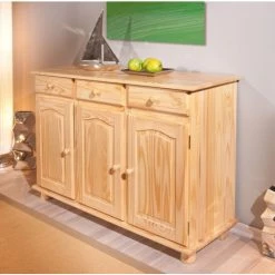 Bester Verkauf 👍 Inter Link Kommode Anrichte Sideboard Holzkommode Abaco Massivholz Natur 3 Schubladen 3 Türen ✨ -Günstiges Interlink Geschäft unnamed file 602