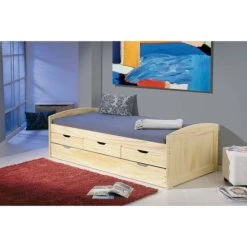 Bestes Angebot 💯 Inter Link Multifunktionsbett Stauraumbett Funktionsbett Kinderbett Gästebett Jugendbett Marinella Massiv Natur 3 Schubladen Inkl. Ausziehbarer Gästeliege 😍 -Günstiges Interlink Geschäft unnamed file 620