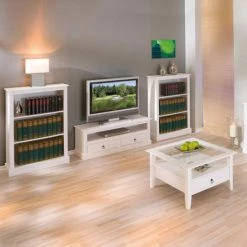 Beste Bewertungen von 🥰 Inter Link TV Konsole Kommode TV-Regal Provence 3 Massivholz Weiß 2 Schubladen 👍 -Günstiges Interlink Geschäft unnamed file 664