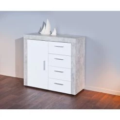 Coupon ❤️ Inter Link Kommode Schubladenschrank Sideboard Typ 1.3 Beton Weiss Hochglanz Nachbildung 💯 -Günstiges Interlink Geschäft unnamed file 677