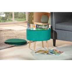 Coupon 😉 Inter Link Design Sitzhocker Inkl. Stauraum Hocker Grün Mit Metallfüßen ⭐ -Günstiges Interlink Geschäft unnamed file 793