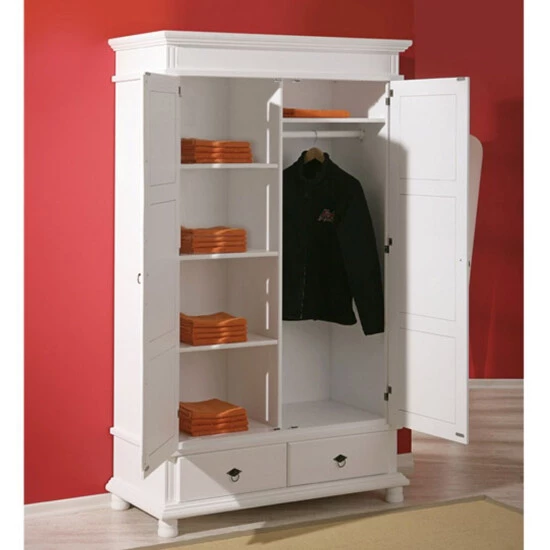 Neu 👍 Inter Link Kleiderschrank Schlafzimmerschrank Schlafzimmer Danz 2 Weiß Massiv 2 Türen 2 Schubladen ❤️ 5 Neu 👍 Inter Link Kleiderschrank Schlafzimmerschrank Schlafzimmer Danz 2 Weiß Massiv 2 Türen 2 Schubladen ❤️ – Bild 3