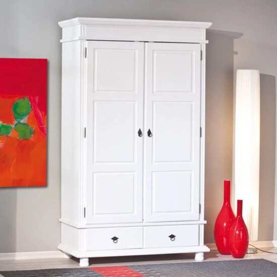 Neu 👍 Inter Link Kleiderschrank Schlafzimmerschrank Schlafzimmer Danz 2 Weiß Massiv 2 Türen 2 Schubladen ❤️ 6 Neu 👍 Inter Link Kleiderschrank Schlafzimmerschrank Schlafzimmer Danz 2 Weiß Massiv 2 Türen 2 Schubladen ❤️ – Bild 4