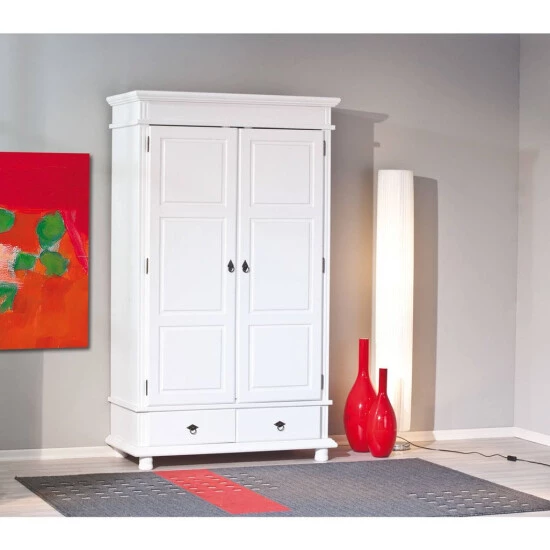 Neu 👍 Inter Link Kleiderschrank Schlafzimmerschrank Schlafzimmer Danz 2 Weiß Massiv 2 Türen 2 Schubladen ❤️ 8 Neu 👍 Inter Link Kleiderschrank Schlafzimmerschrank Schlafzimmer Danz 2 Weiß Massiv 2 Türen 2 Schubladen ❤️ – Bild 6