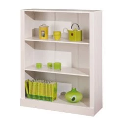 Bestes Angebot ✔️ Inter Link Bücherregal Regal Provence 12 Massivholz Weiß Landhausstil 3 Fächer 👏