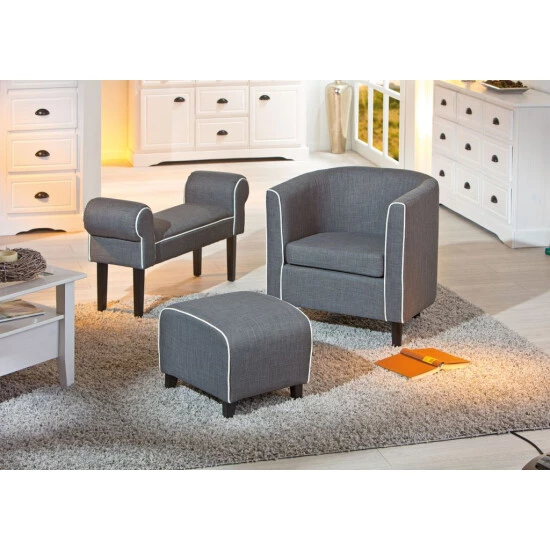 Am billigsten 👍 Inter Link Fußschemel Norset Grau 😍 4 Am billigsten 👍 Inter Link Fußschemel Norset Grau 😍 – Bild 2