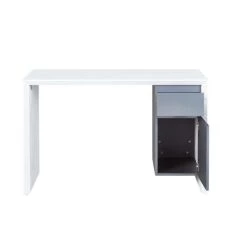 Budget ✔️ Inter Link Schreibtisch Homeoffice Bürotisch Megara MDF Weiss Inkl. Container 1 Schublade 1 Tür 👍 -Günstiges Interlink Geschäft unnamed file 977